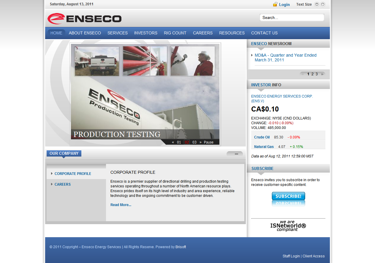 Enseco energy service corporation